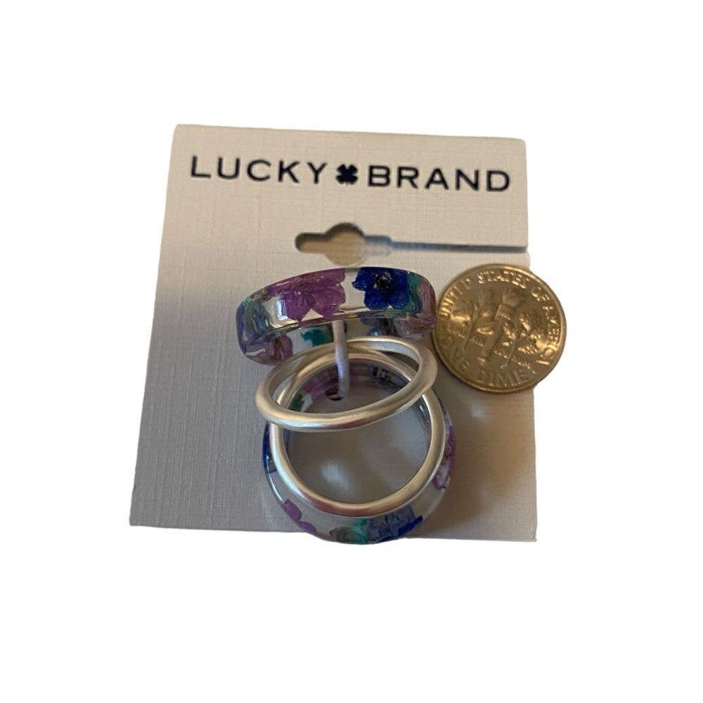Dried Flower Ring Stack. 4 Rings in Total. Size 7.5 - Picture 6 of 6